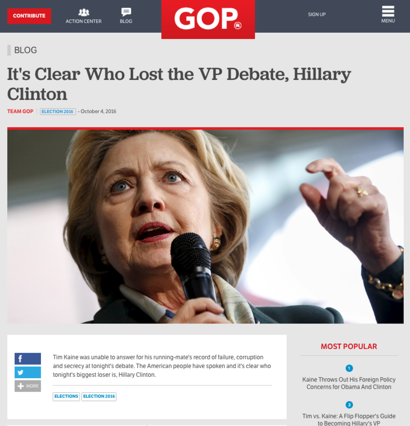 Illustration for article titled Apparently Psychic GOP Leaks Recap Of VP Debate Hours Before It Starts